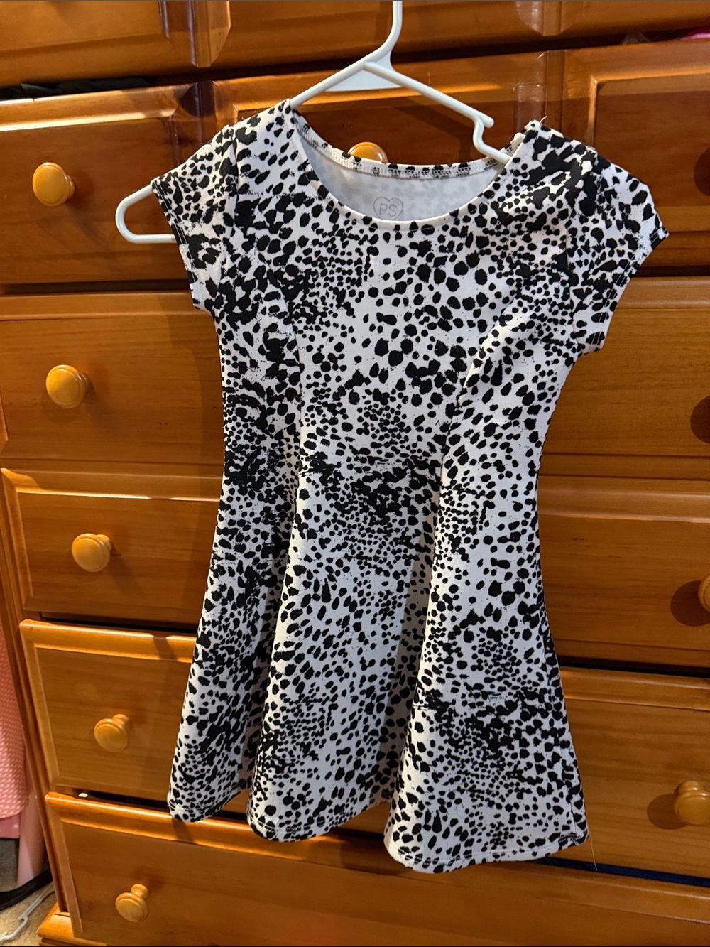 Aeropostale Black & White Spotted Skater Dress for Girls